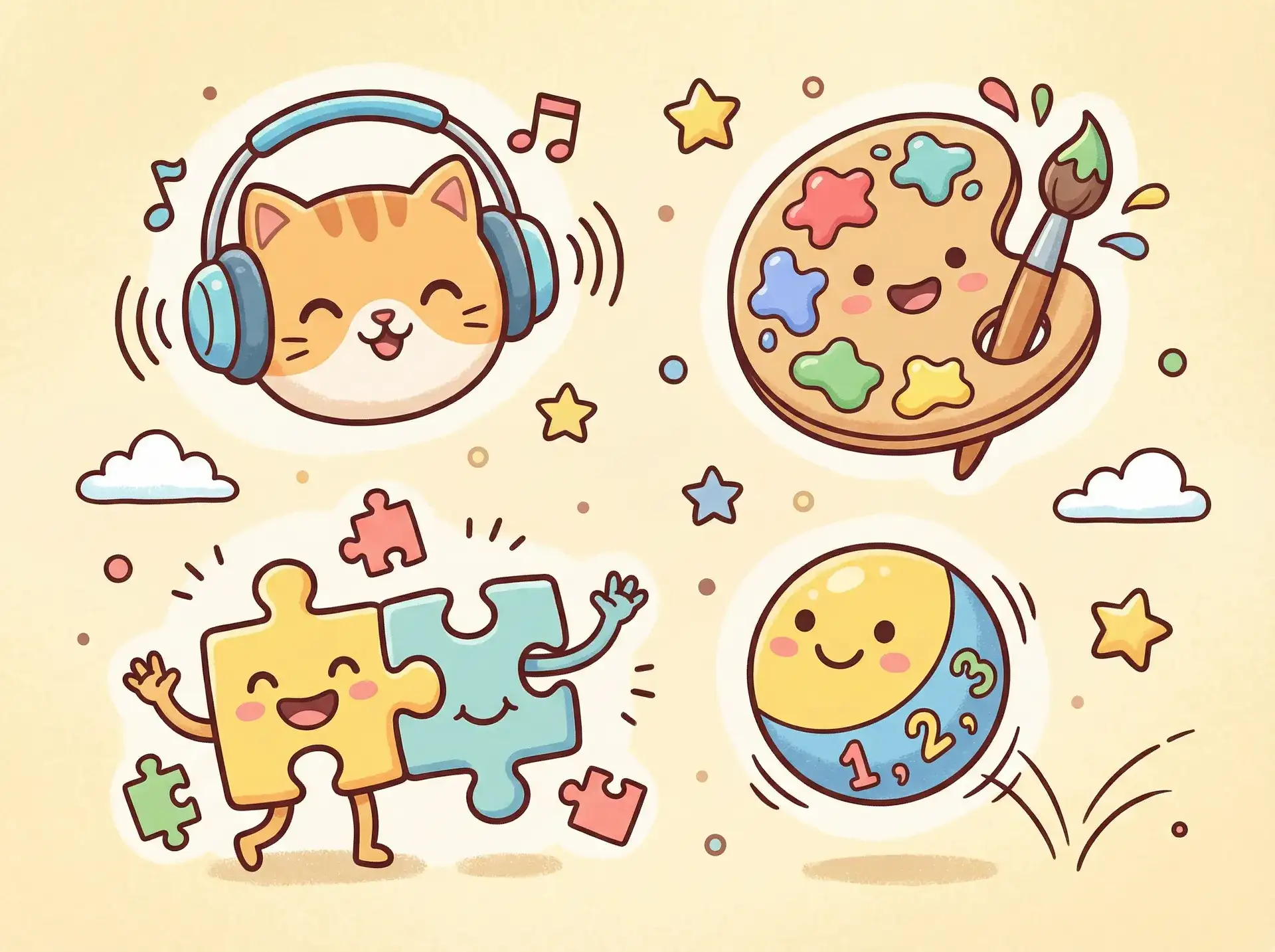 小朋友的手工作品 - 茄子苹果版 益智创作